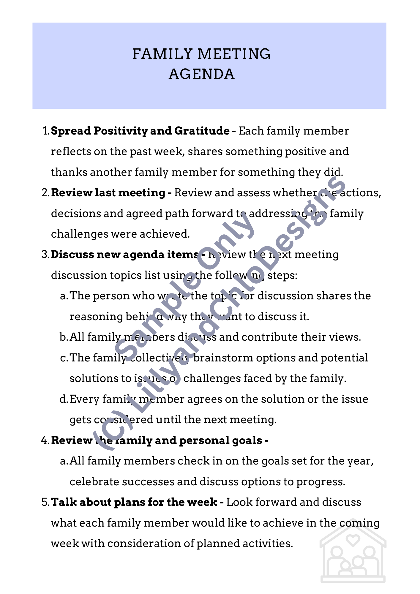 The Ultimate Family Meeting Toolkit - Digital Meeting, Weekly Schedule &  Meal Planner Templates